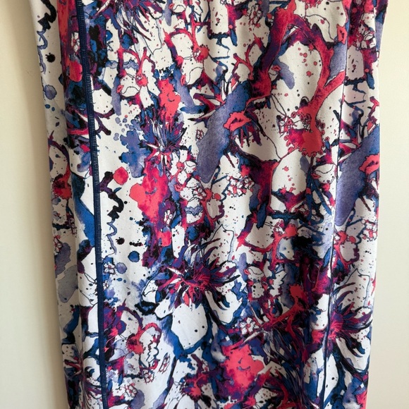 TITLE NINE M Splatter Floral Print CutOut Back Athletic Dress Purple Pink Medium - Picture 3 of 10
